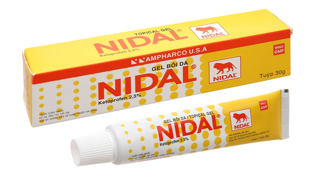 Gel bôi Nidal giảm đau, kháng viêm xương khớp tuýp 30g - 