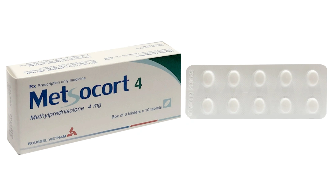 Metsocort 4 thuốc kháng viêm (3 vỉ x 10 viên) - 