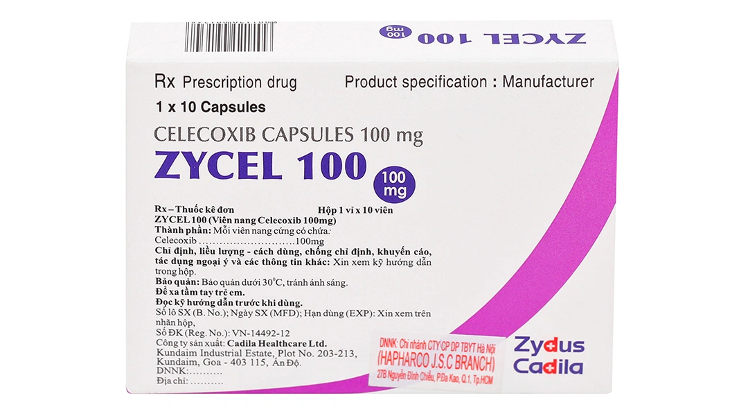 Zycel 100 giảm các triệu chứng viêm xương khớp và viêm khớp dạng thấp (10 vỉ x 10 viên) - 2