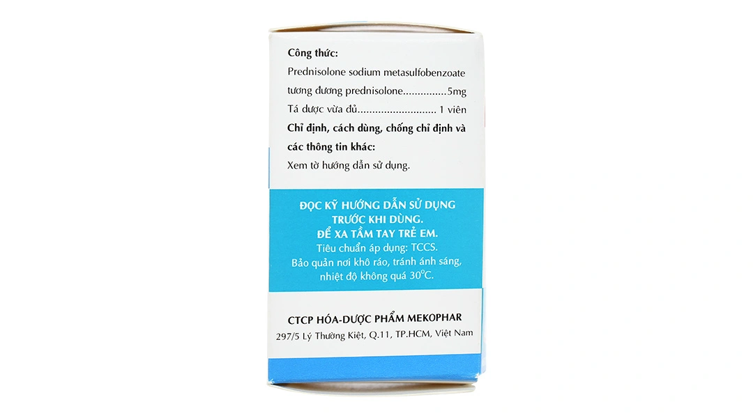 Viên sủi Sovepred 5mg chống viêm và ức chế miễn dịch lọ 30 viên - 4