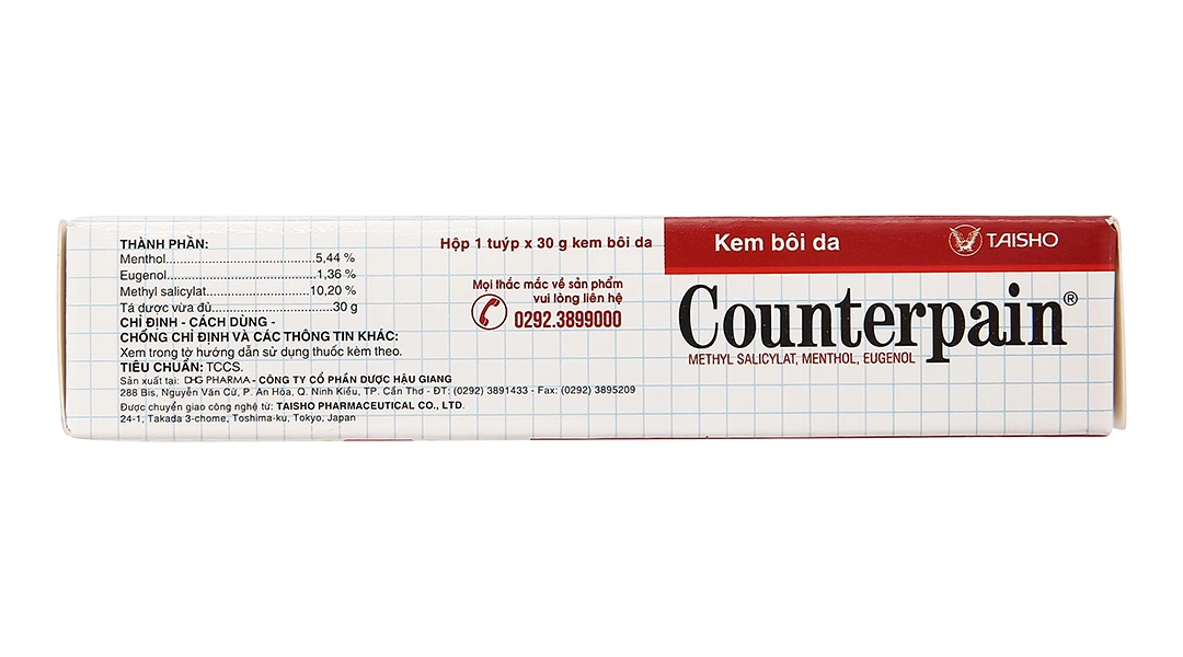 Kem bôi da Counterpain giảm đau trong các trường hợp đau cơ, bong gân tuýp 30g - 2