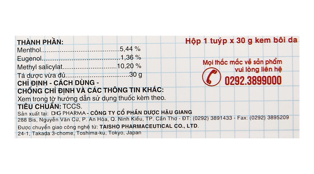 Kem bôi da Counterpain giảm đau trong các trường hợp đau cơ, bong gân tuýp 30g - 4