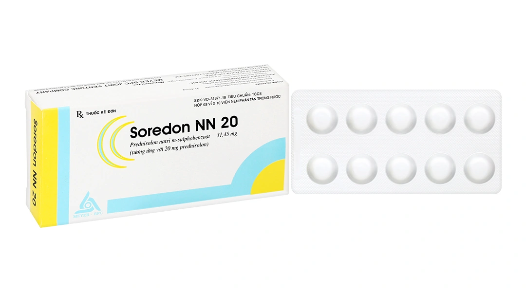 Soredon NN 20 hỗ trợ chống viêm và ức chế miễn dịch (3 vỉ x 10 viên) - 