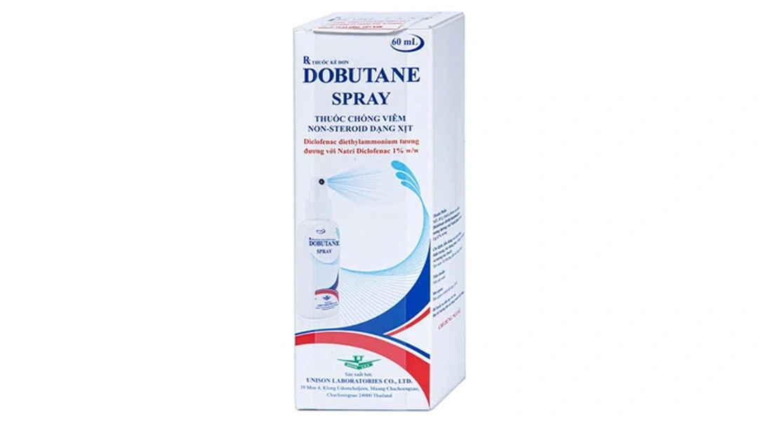 Dung dịch xịt Dobutane Spray 1g/100g giúp giảm đau, chống viêm bình 60ml - 