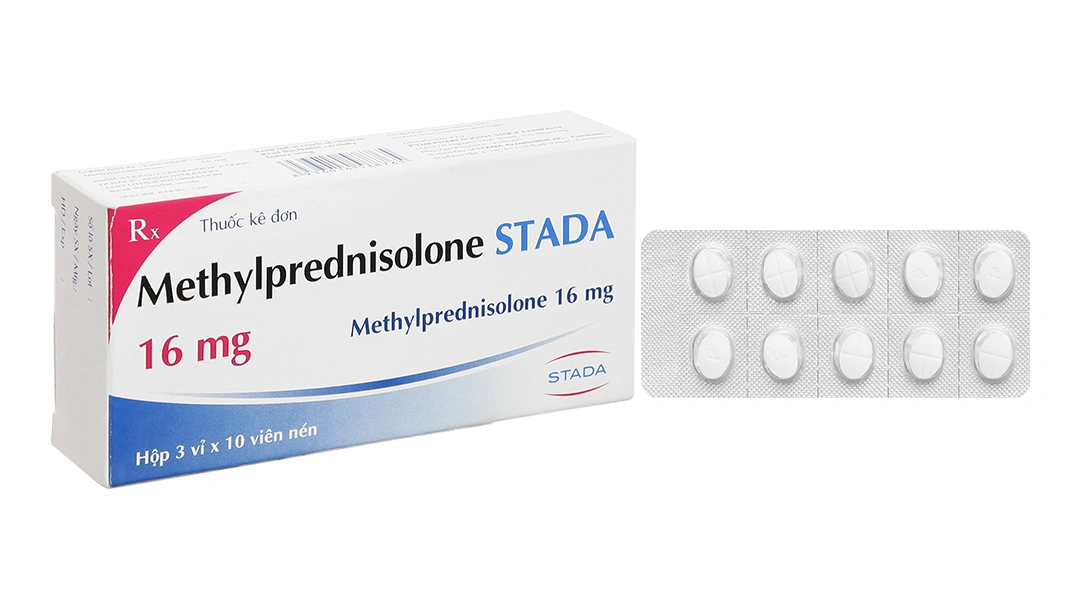 Methylprednisolone STADA 16mg kháng viêm, ức chế miễn dịch (3 vỉ x 10 viên) - 