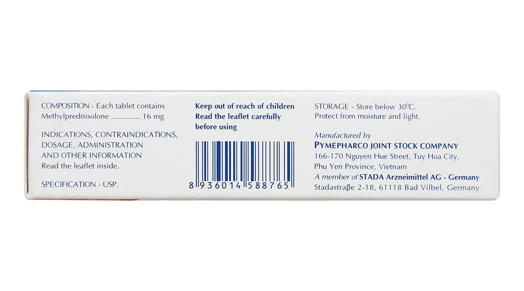 Methylprednisolone STADA 16mg kháng viêm, ức chế miễn dịch (3 vỉ x 10 viên) - 2