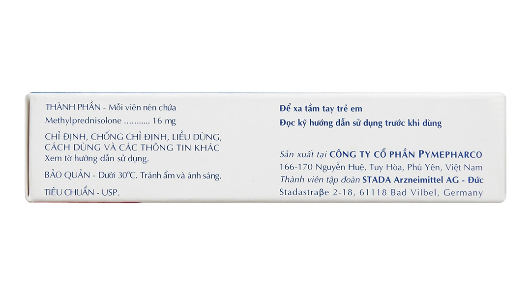 Methylprednisolone STADA 16mg kháng viêm, ức chế miễn dịch (3 vỉ x 10 viên) - 3
