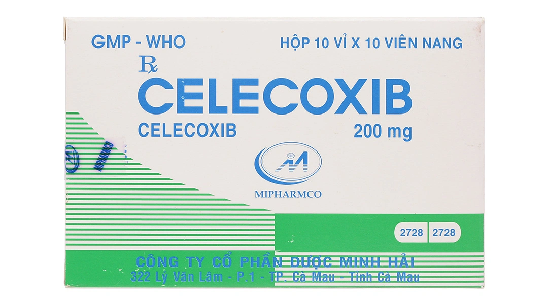 Celecoxib Mipharmco 200mg trị chứng thoái hóa khớp, viêm khớp dạng thấp (10 vỉ x 10 viên) - 1