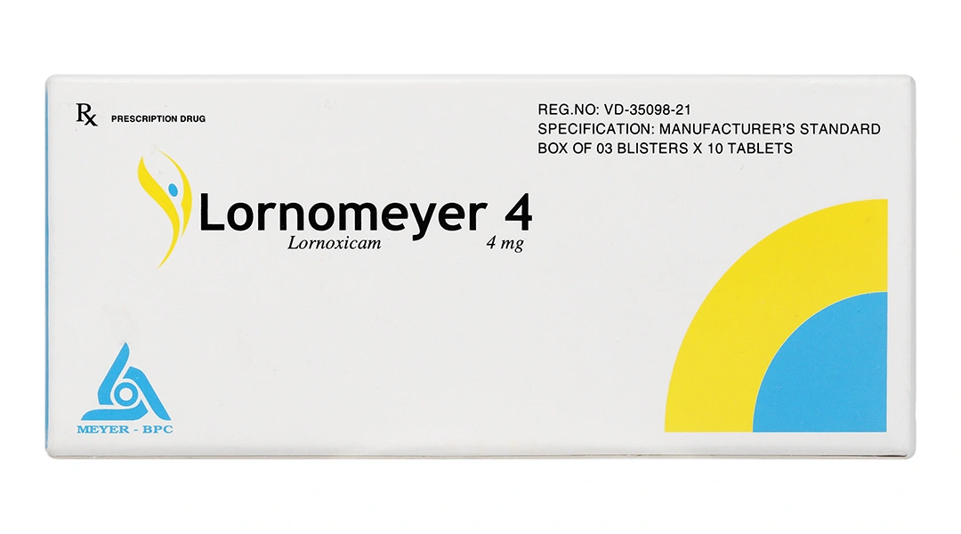 Lornomeyer 4 giảm đau, kháng viêm xương khớp (3 vỉ x 10 viên) - 1
