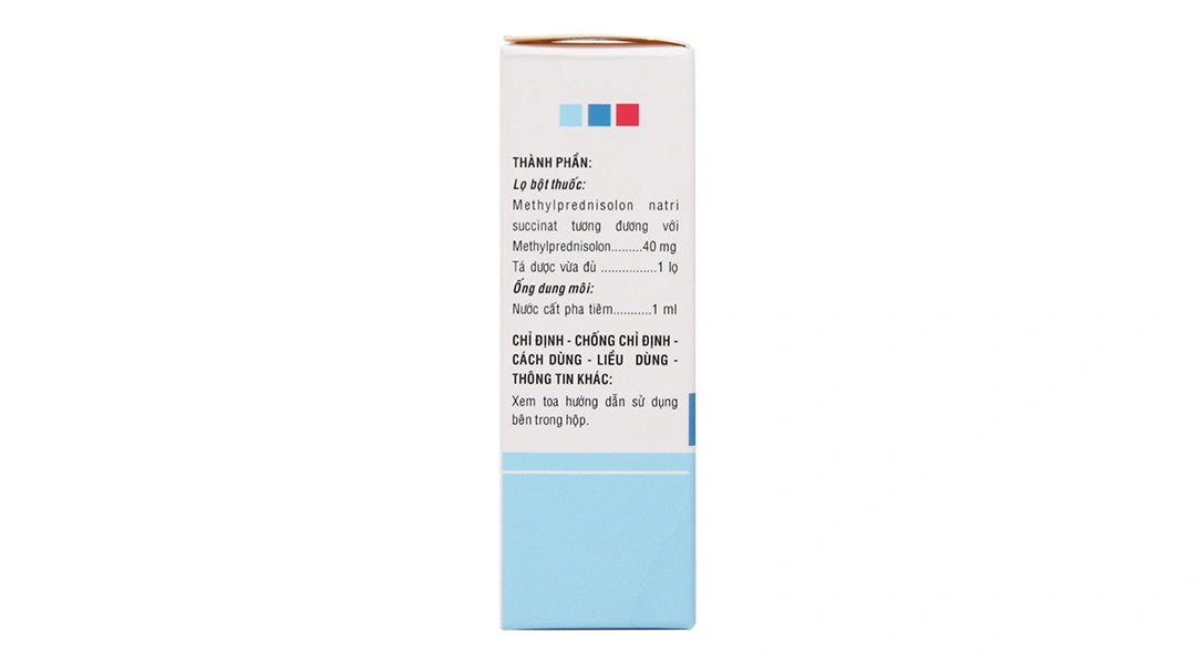 Bột đông khô pha tiêm Soli-Medon 40 chống viêm, giảm miễn dịch 1 lọ bột + 1 ống 1ml - 3