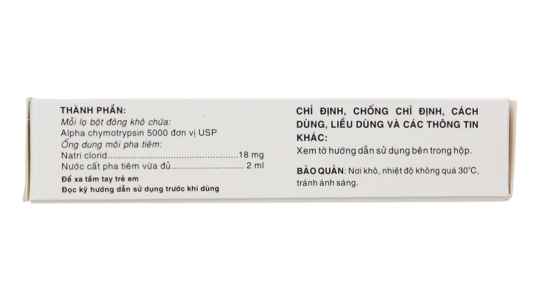 Bột khô Alpha-Chymotrypsin 5000 Bidiphar trị phù nề sau chấn thương (3 lọ bột + 3 ống 2ml) - 2