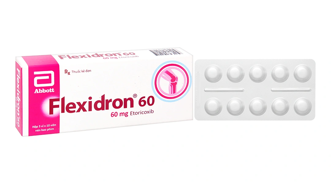 Flexidron 60 giảm đau, kháng viêm xương khớp (3 vỉ x 10 viên) - 