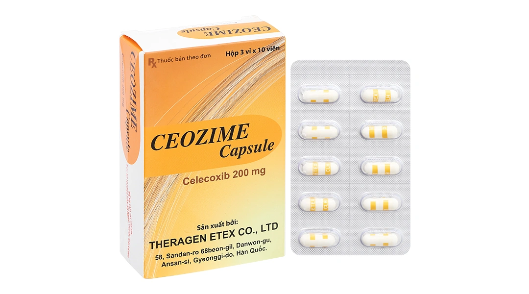 Ceozime Capsule 200mg trị chứng thoái hóa khớp, viêm khớp dạng thấp (3 vỉ x 10 viên) - 