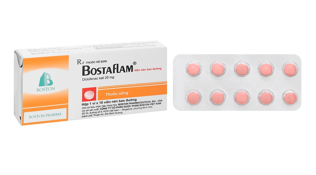 Bostaflam giảm đau, kháng viêm xương khớp (1 vỉ x 10 viên) - 