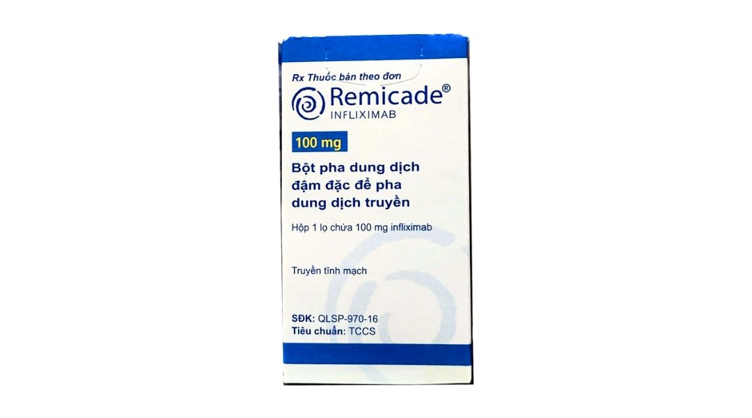 Bột pha dung dịch Remicade 100mg giảm đau và viêm ở bệnh Crohn, xương khớp lọ 100mg - 