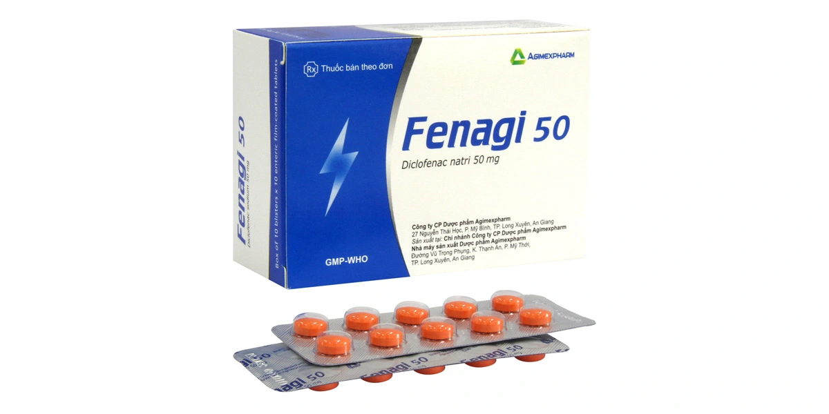 Fenagi 50 giảm đau, kháng viêm các triệu chứng về khớp (10 vỉ x 10 viên) - 