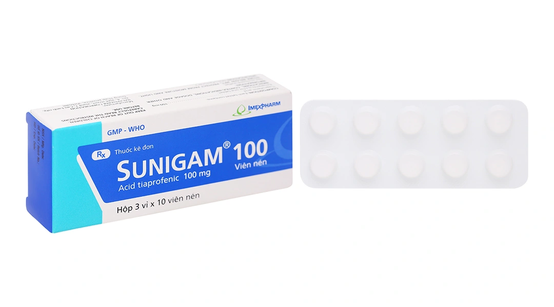 Sunigam 100 giúp giảm đau, kháng viêm (3 vỉ x 10 viên) - 