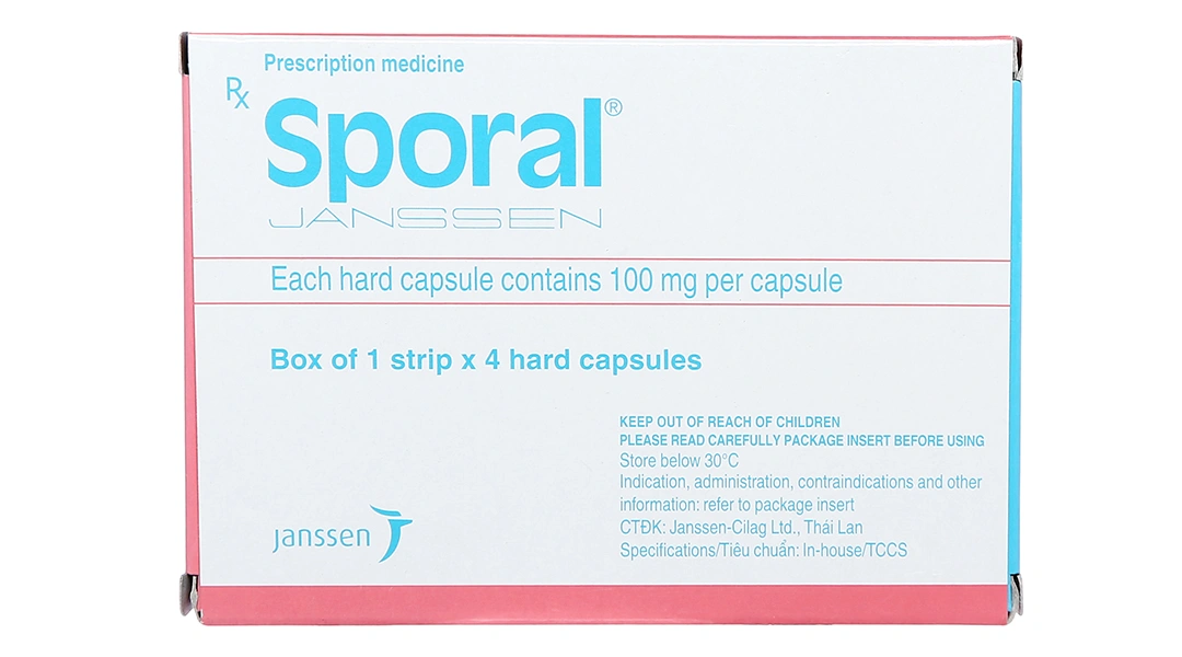 Sporal 100mg điều trị nhiễm nấm (1 vỉ x 4 viên) - 1