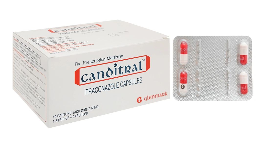 Canditral 100mg trị nhiễm nấm (10 vỉ x 4 viên) - 