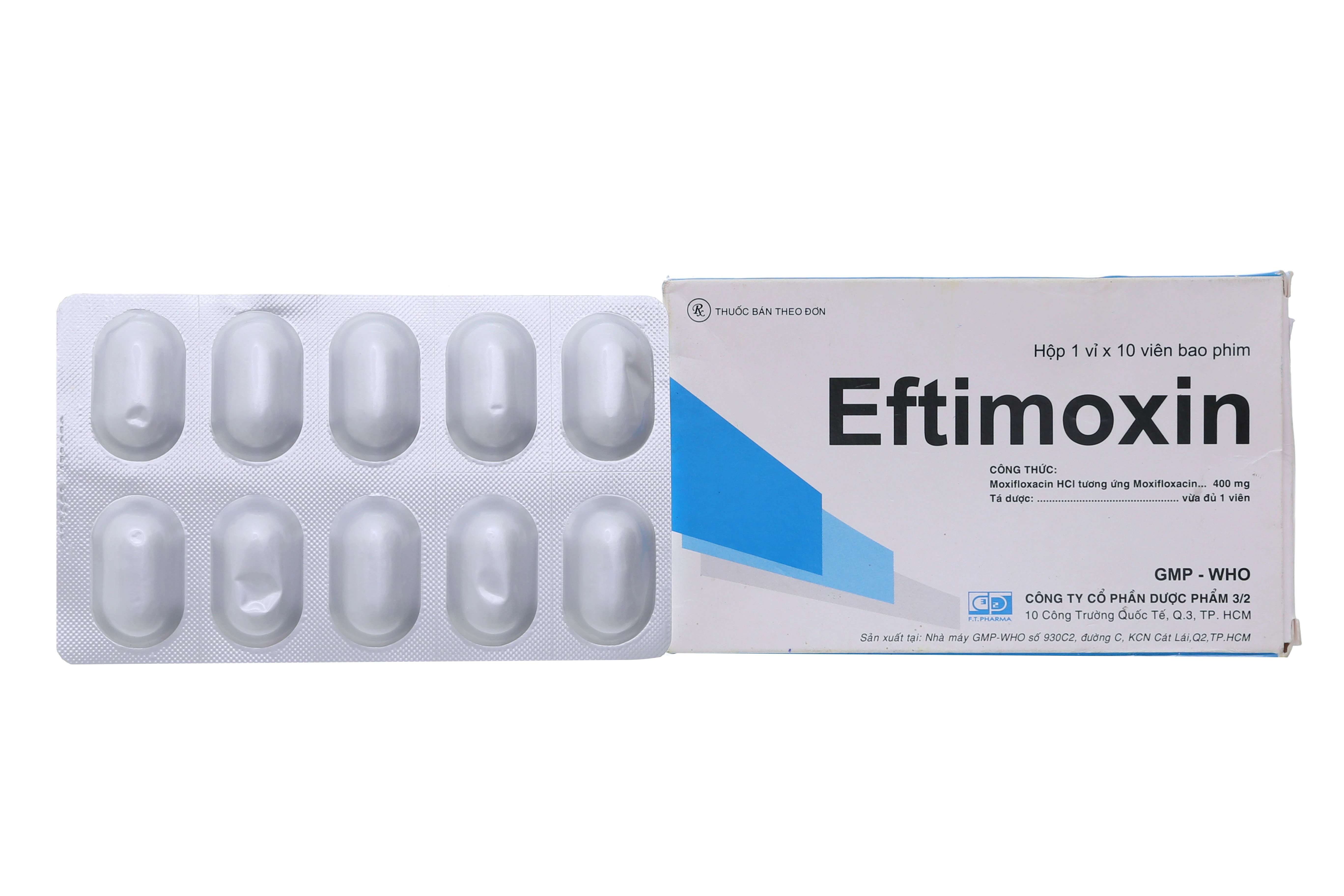 Eftimoxin 400mg trị nhiễm khuẩn (1 vỉ x 10 viên) - 