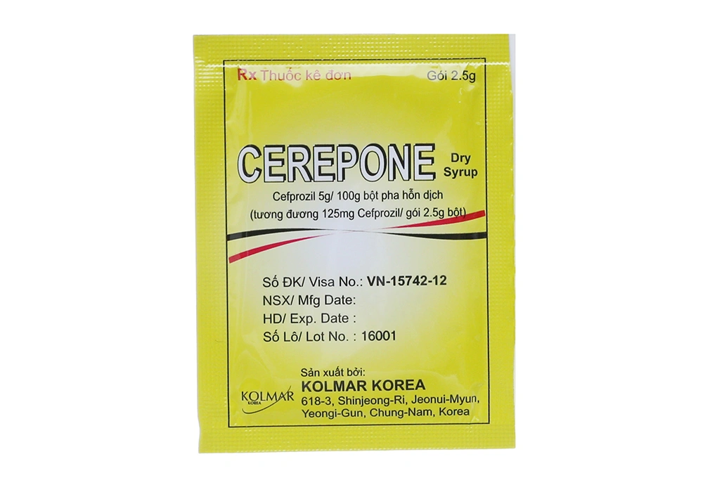 Bột pha hỗn dịch uống Cerepone 125mg trị nhiễm khuẩn (30 gói x 2.5g) - 2