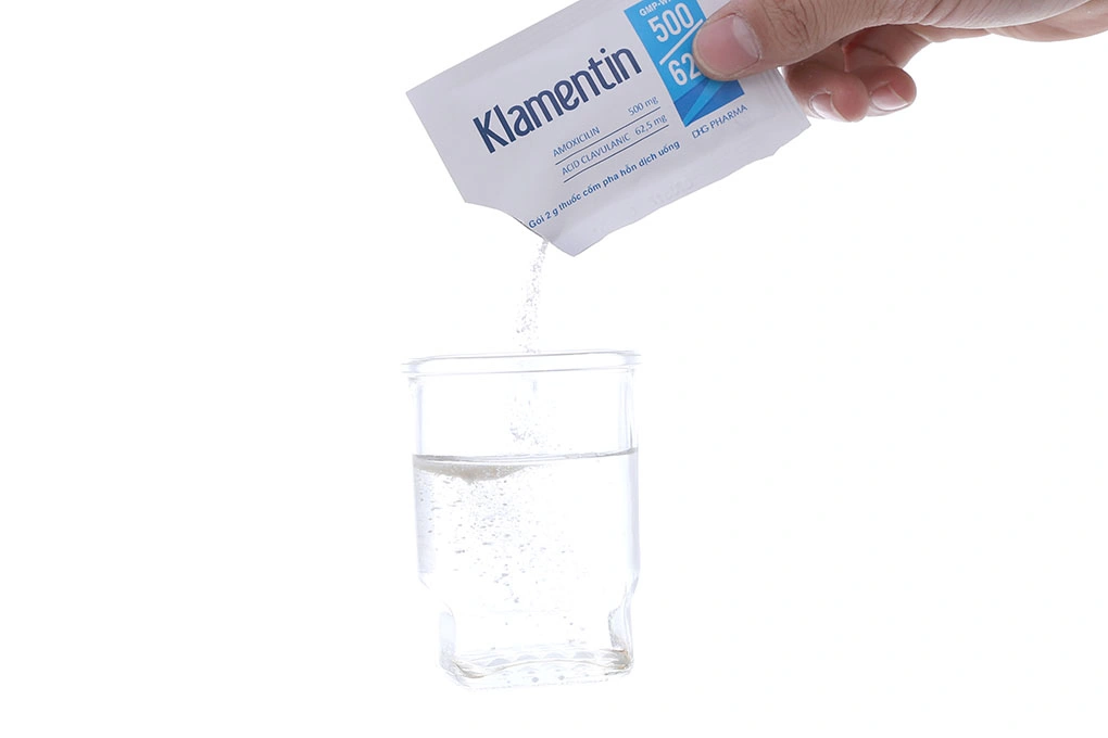 Cốm pha hỗn dịch uống Klamentin 500/62.5 trị nhiễm khuẩn (24 gói x 2g) - 4