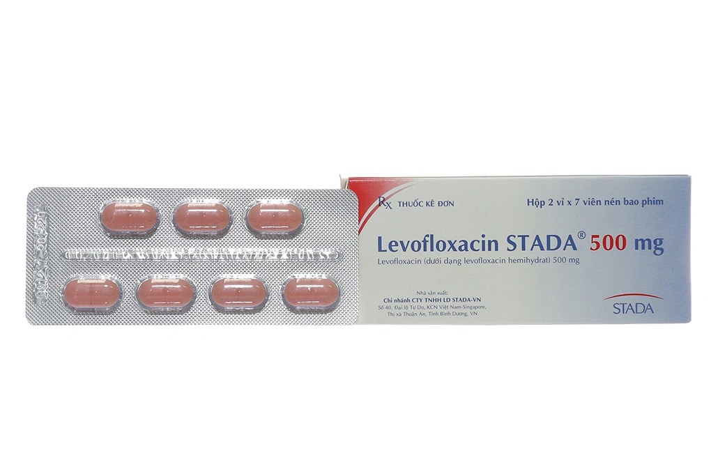 Levofloxacin Stada 500mg trị nhiễm khuẩn (2 vỉ x 7 viên) - 