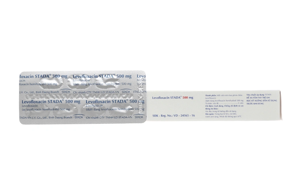 Levofloxacin Stada 500mg trị nhiễm khuẩn (2 vỉ x 7 viên) - 1
