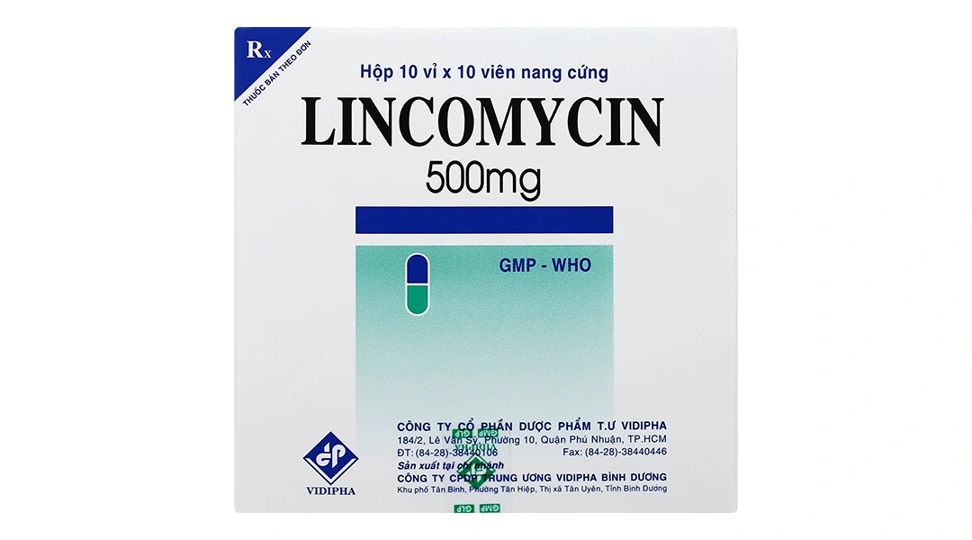 Lincomycin Vidipha 500mg trị nhiễm khuẩn nặng (10 vỉ x 10 viên) - 1