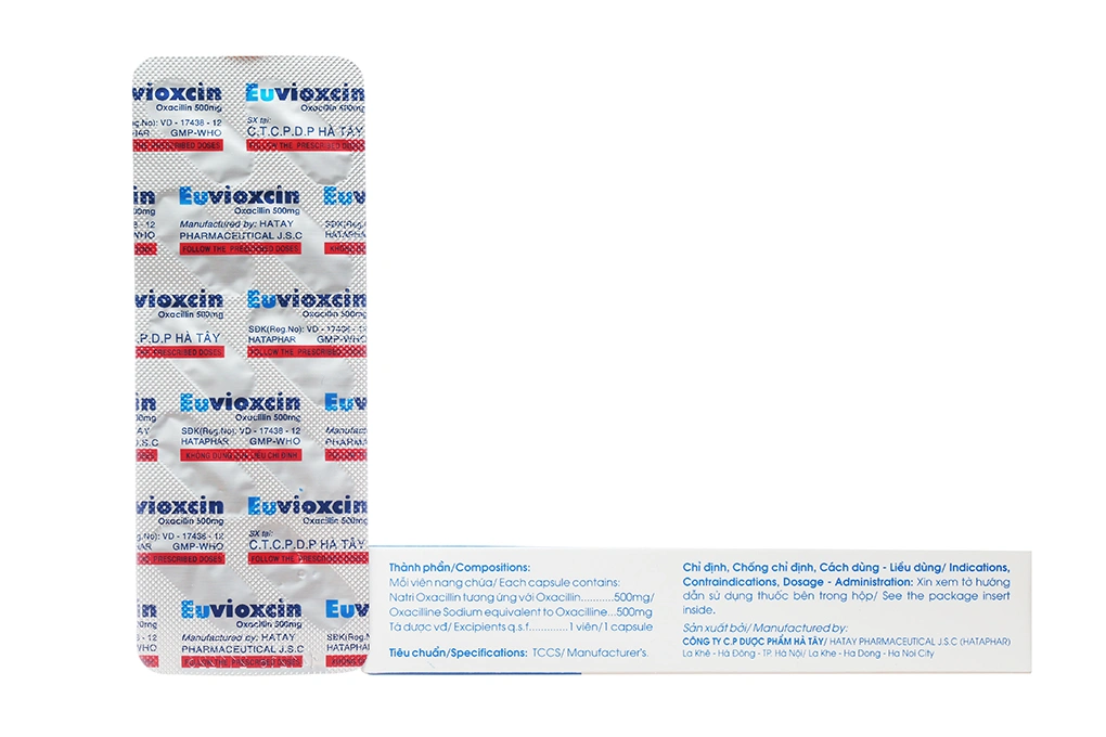 Euvioxcin 500mg trị nhiễm khuẩn (2 vỉ x 10 viên) - 2