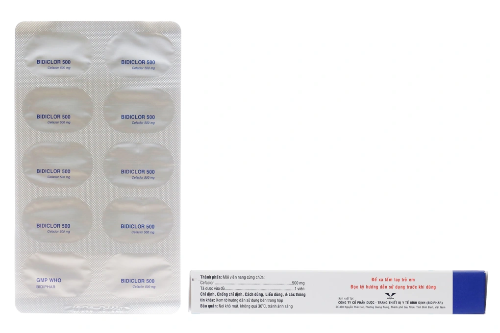 Bidiclor 500 trị nhiễm khuẩn (2 vỉ x 10 viên) - 1