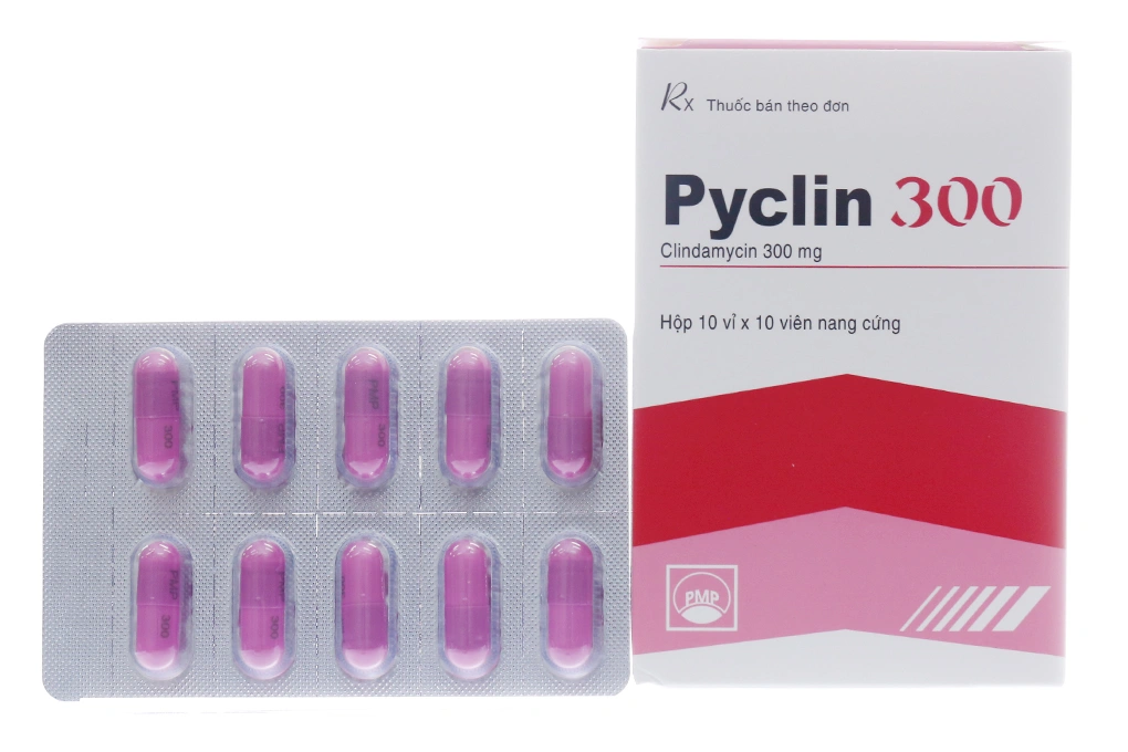 Pyclin 300 trị nhiễm khuẩn nặng (10 vỉ x 10 viên) - 
