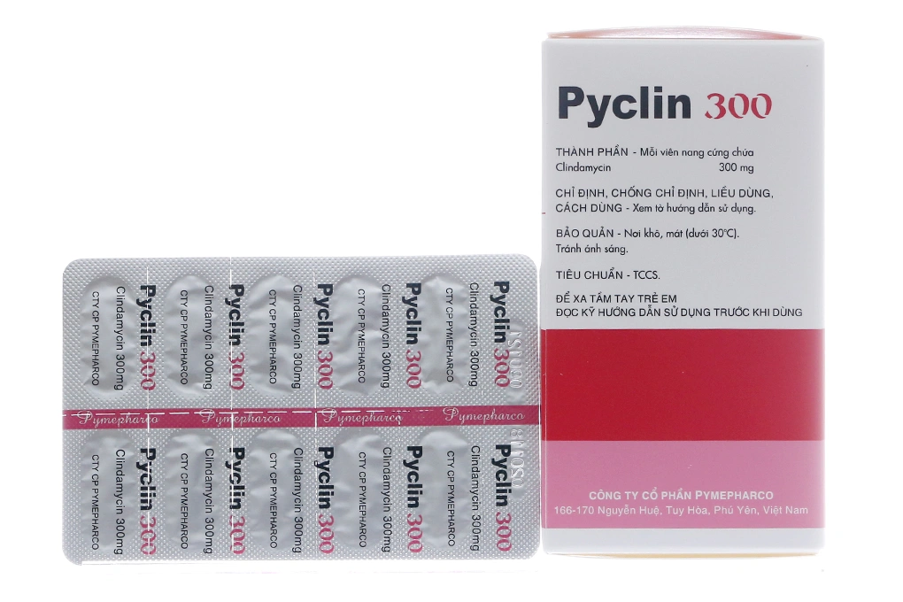 Pyclin 300 trị nhiễm khuẩn nặng (10 vỉ x 10 viên) - 1