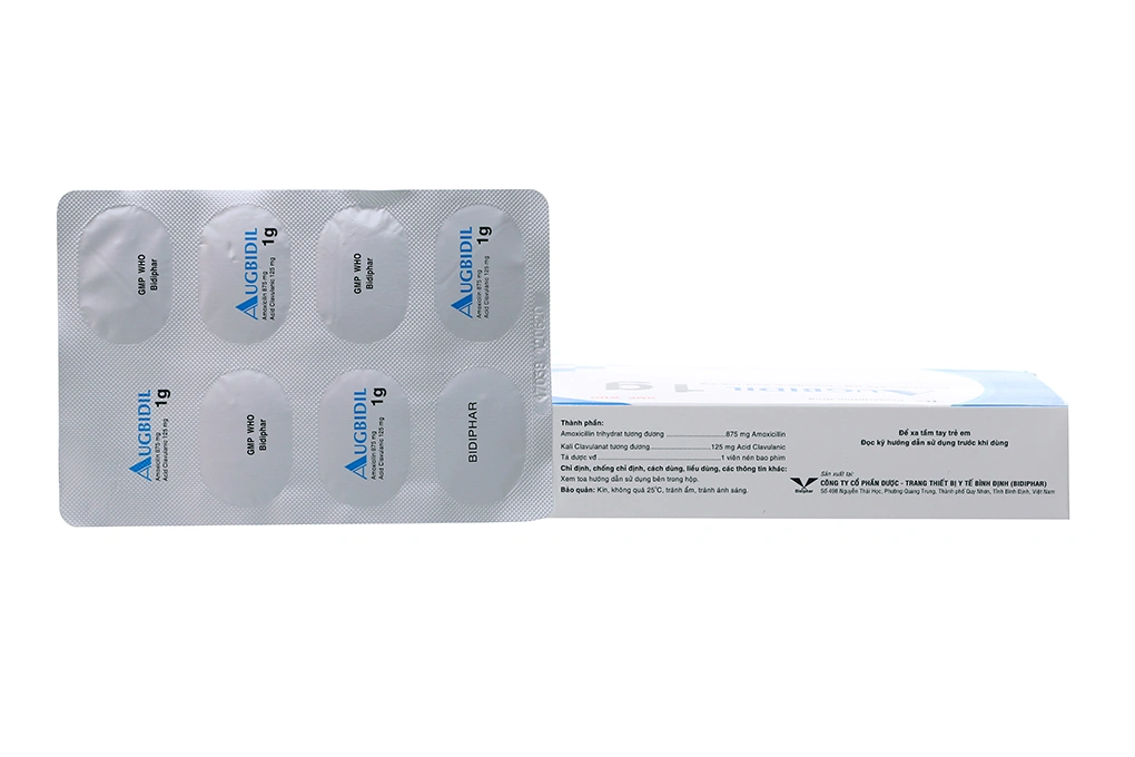Augbidil 1g trị nhiễm khuẩn (2 vỉ x 7 viên) - 1