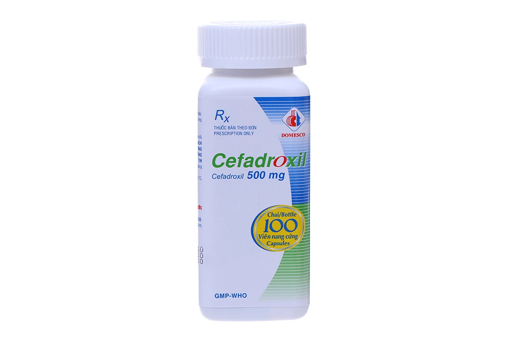 Cefadroxil Domesco 500mg trị nhiễm khuẩn thể nhẹ và trung bình chai 100 viên - 