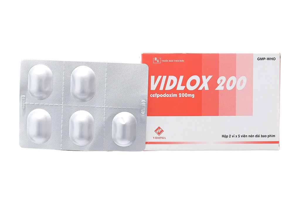 Vidlox 200 trị nhiễm khuẩn (2 vỉ x 5 viên) - 
