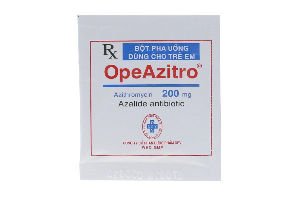 Bột pha hỗn dịch uống OpeAzitro 200mg trị nhiễm khuẩn (3 gói x 2.5g) - 2