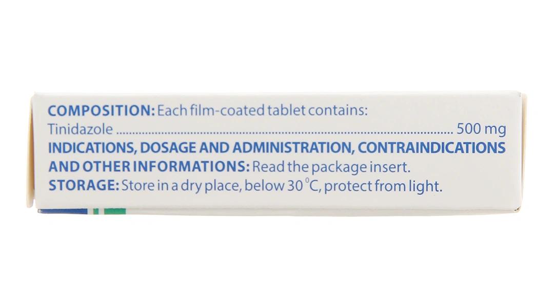 Tinidazol Domesco 500mg dự phòng và trị nhiễm khuẩn (1 vỉ x 4 viên) - 2