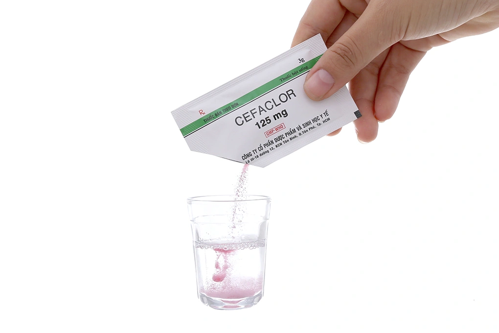 Thuốc bột Cefaclor Mebiphar 125mg trị các nhiễm khuẩn đường hô hấp (12 gói x 3g) - 2