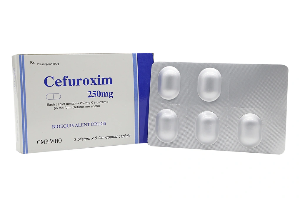 Cefuroxim Tipharco 250mg trị nhiễm khuẩn (2 vỉ x 5 viên) - 
