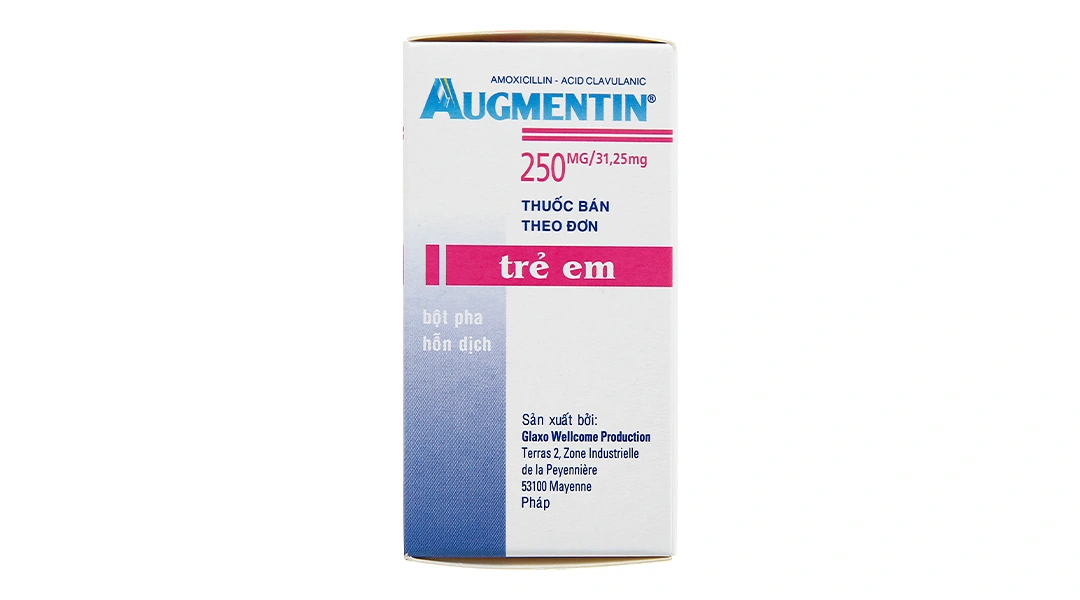 Bột pha hỗn dịch uống Augmentin GSK 250mg/31.25mg điều trị nhiễm khuẩn hộp 12 gói - 3