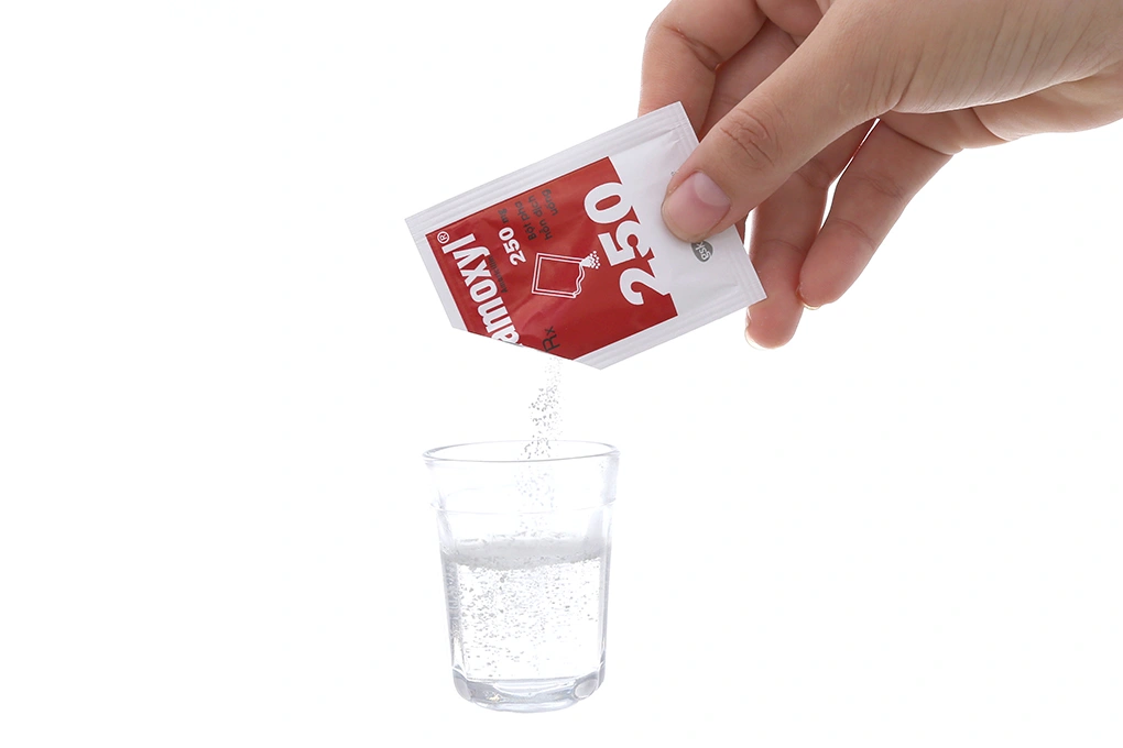 Bột pha hỗn dịch uống Clamoxyl 250 trị nhiễm khuẩn hộp 12 gói - 5