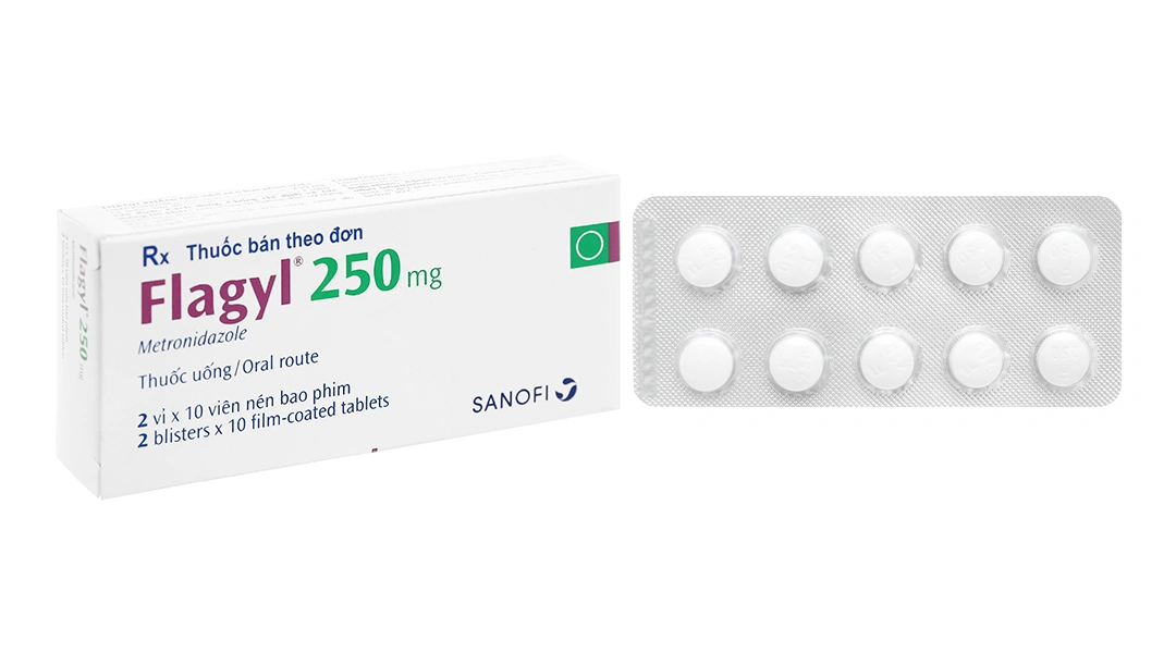 Flagyl 250mg trị nhiễm khuẩn (2 vỉ x 10 viên) - 