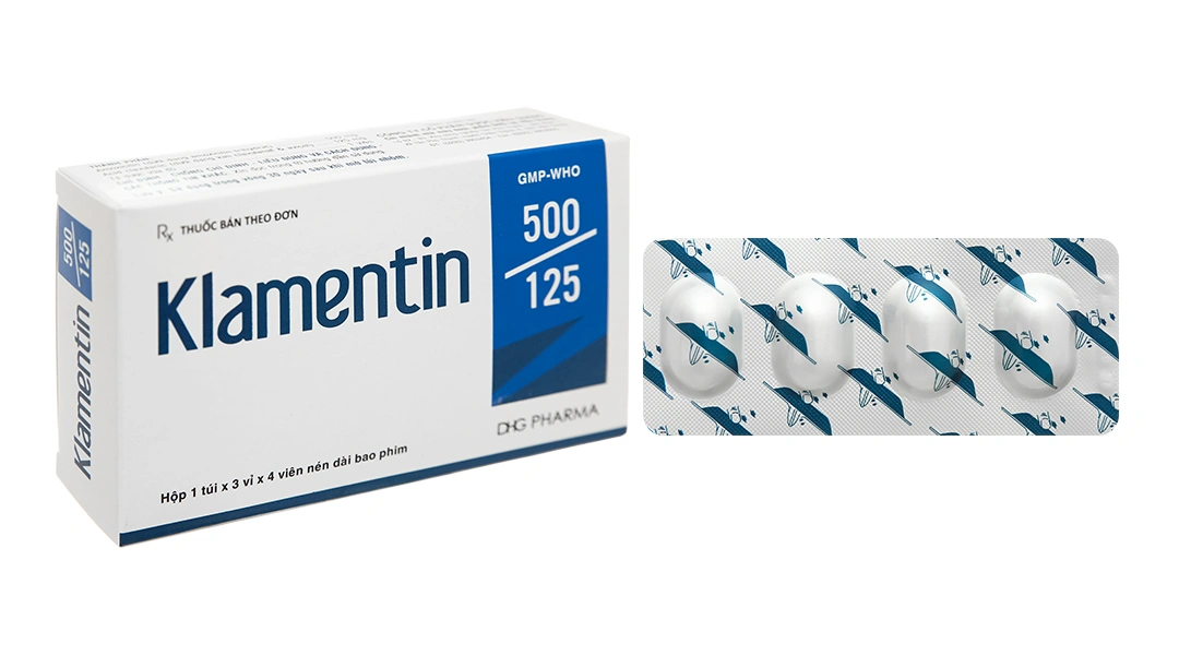 Klamentin 500/125 trị nhiễm khuẩn (3 vỉ x 4 viên) - 
