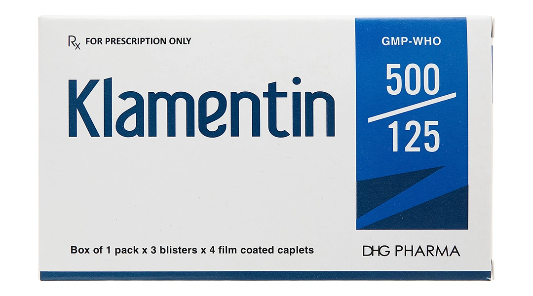 Klamentin 500/125 trị nhiễm khuẩn (3 vỉ x 4 viên) - 1