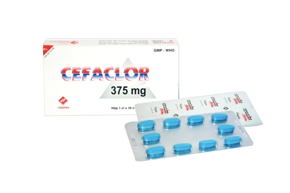 Cefaclor Vidipha 375mg trị nhiễm khuẩn (1 vỉ x 10 viên) - 