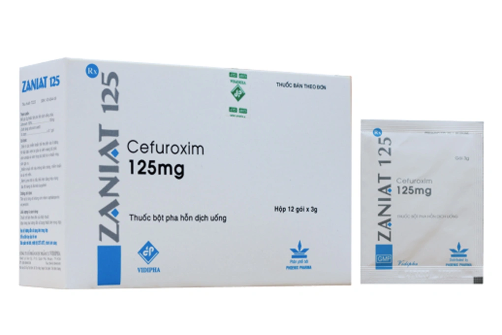 Bột pha hỗn dịch uống Zaniat 125 trị nhiễm khuẩn (12 gói x 3g) - 