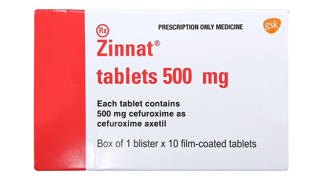 Zinnat Tablets 500mg trị nhiễm khuẩn (1 vỉ x 10 viên) - 5