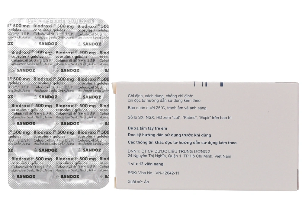 Biodroxil 500mg trị nhiễm khuẩn (1 vỉ x 12 viên) - 1