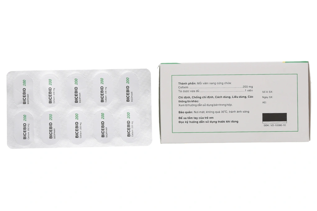 Bicebid 200 trị nhiễm khuẩn (10 vỉ x 10 viên) - 1